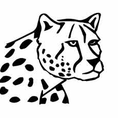 Leopard coloring Page