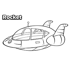 Disney coloring page of Little Einstein rocket