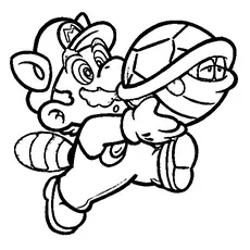 Super Mario And Koopa Troopa Coloring Pages