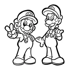 Mario And Luigi coloring page