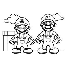 mario kart baby luigi coloring pages