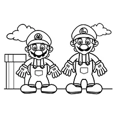 Mario Bros coloring page