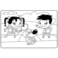 Members of lou and lou safety patrol coloring page