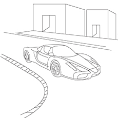 Muscle Car coloring page