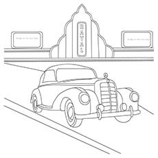 Muscle Classic Old Car coloring page