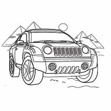 Muscle car farast coloring page