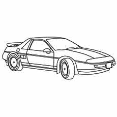 Muscle fast car coloring page