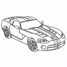 Muscle dodge viper car coloring page