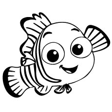 Coloring Sheets of Nemo finds to be Happy