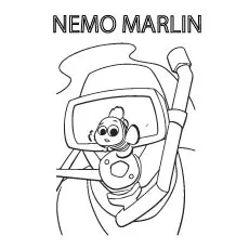 Nemo Marlin is a Clownfish Printable to Color
