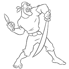 Fearsome Pirate Coloring Pages