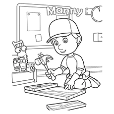 Pat and Manny disney coloring page