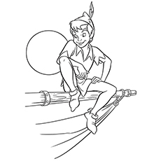 Coloring page of Peter on hooks