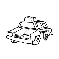 Police Car coloring page