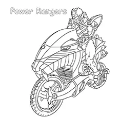 Coloring Pages Of Power Rangers Cycle_image