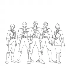 Coloring Pages Of Power Rangers Megaforce Gang_image