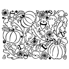 Mother Goose Nursery of Pumpkin Patch coloring page