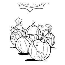 Pumpkin Patch Moon coloring page