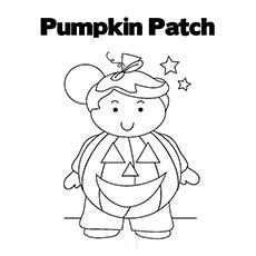 Pumpkin stars coloring page