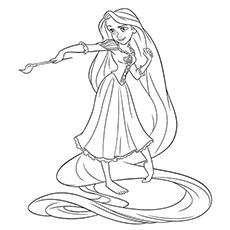 Rapunzel painting coloring page