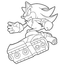 Coloring page - Shadow the Hedgehog