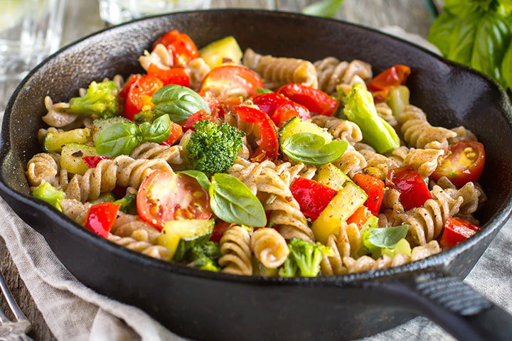 Roasted veggie pasta recipe for kids