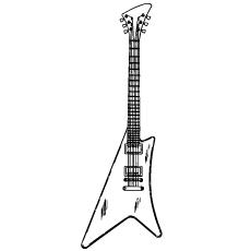 rock guitar coloring page