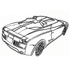 Rugged Lamborghini Sports Car Coloring Page