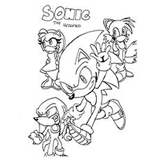 Sonic vs Shadow coloring pages/ Sonic, Silver, Amy Rose coloring