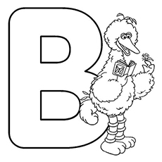 B for Bird Coloring Page