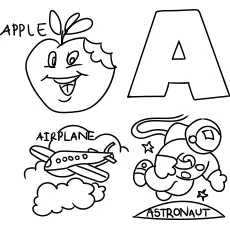 Capital Letter A Coloring Page_image
