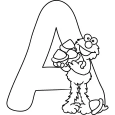 A For Acorn Coloring Page_image