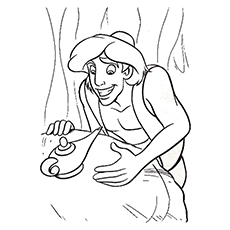 coloring pages of aladdin