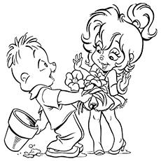 alvin and the chipmunks coloring pages simon