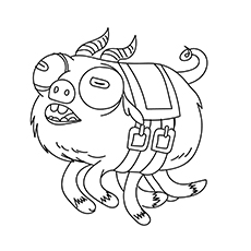 Archie The Scare Pig from Monsters coloring page