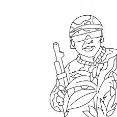 Army Soldier Coloring Page