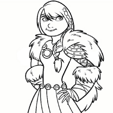 The Astrid, How To Train Your Dragon coloring page