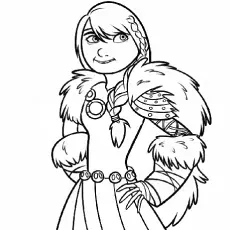 The Astrid, How To Train Your Dragon coloring page_image
