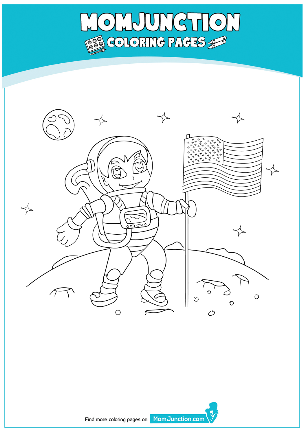 The-Astronaut-On-The-Moon-with-Flag-17