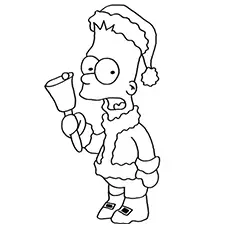 Its Christmas Time Bart As Santa Coloring Pages_image