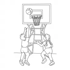 Basketball sport coloring page