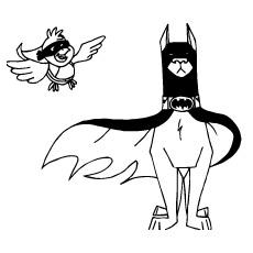 Comic book Character named Ace the Bat Hound Coloring Worksheet