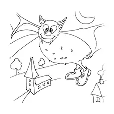 Bat With Boots Coloring Pages