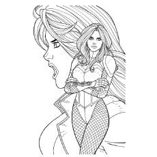 Black Canary Superheroine Coloring Pages