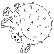 The Bloat Character of Finding Nemo Printable Coloring Pages