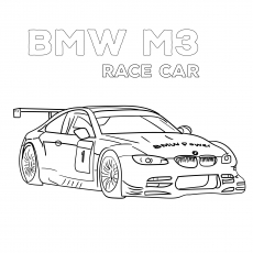 The BMW M3 Sport Car Coloring Page