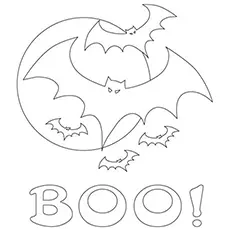 Bat Says Boo Coloring Pages