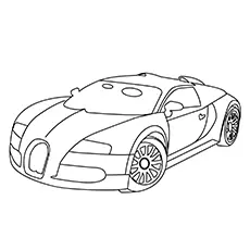Bugatti EB110 Sport Car Coloring Page