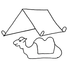 Camel And Tent coloring page