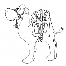 Camel With A Load coloring page